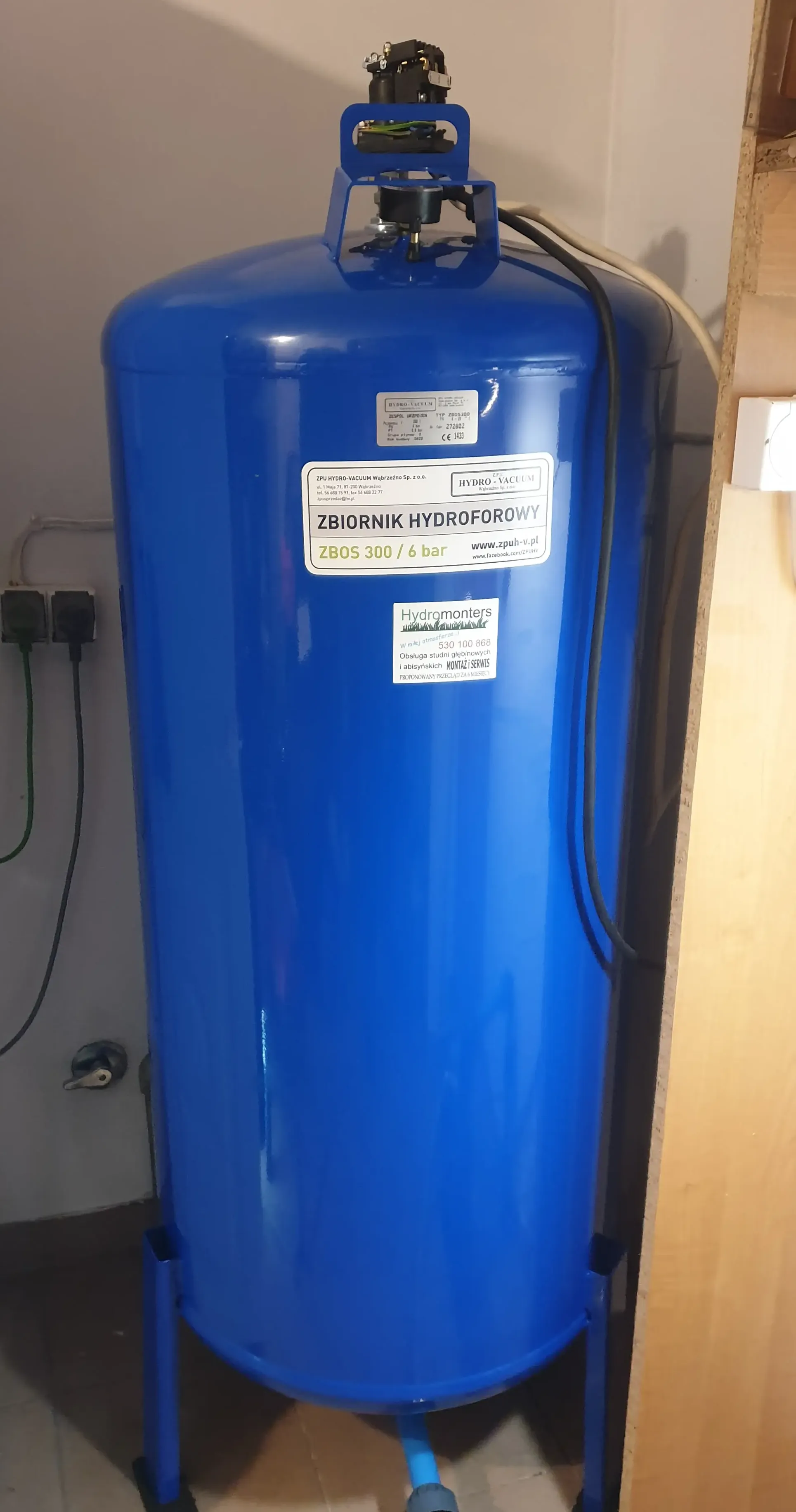 cennik wymiany zbiorników hydroforowych przez firmę Hydromonters